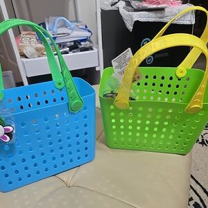 Viral Blue and Green Easter Baskets With Charms